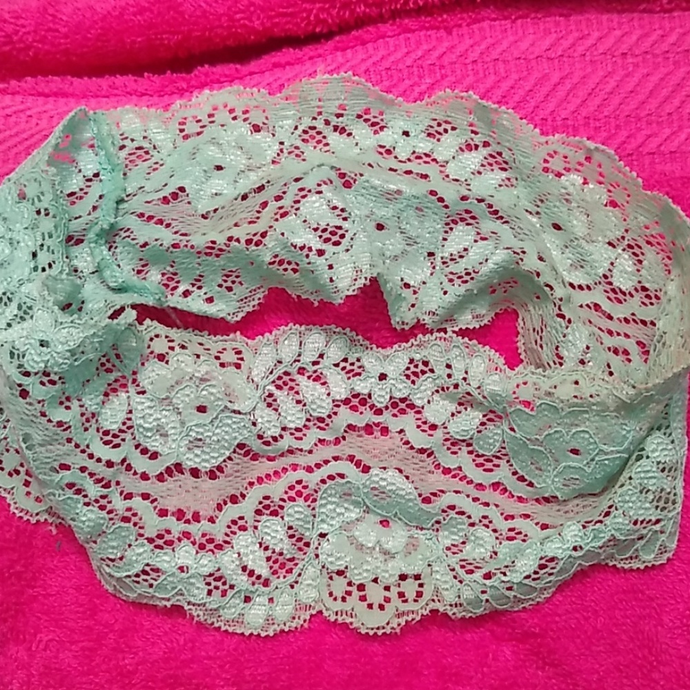 Mint lace headband